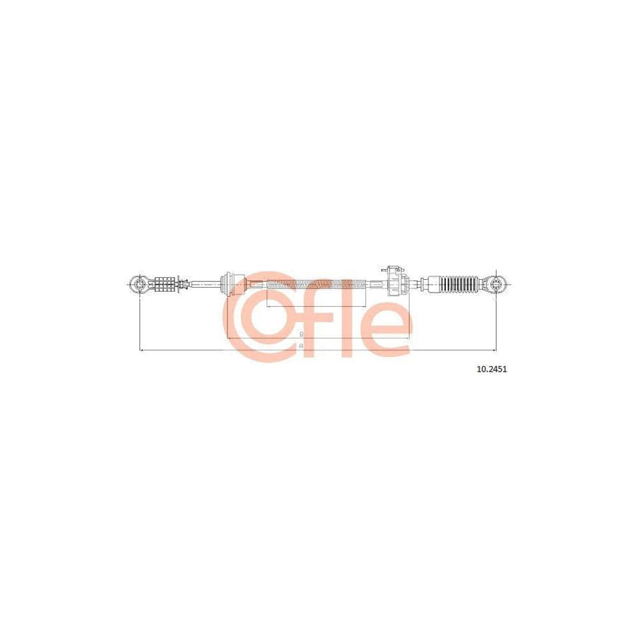 Cofle 10.2451 Cable, Manual Transmission for Ford Transit