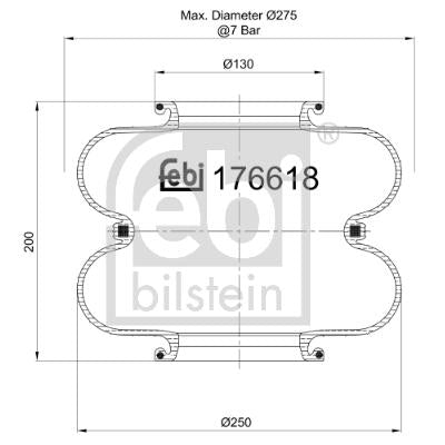 FEBI FE176618 Air Suspension Bellow