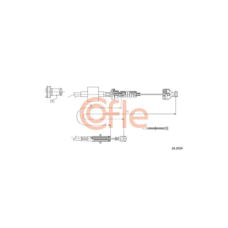 Cofle 92.18.0800 Cable, Manual Transmission for Nissan Cabstar E Platform / Chassis (Tl_, Vl_)