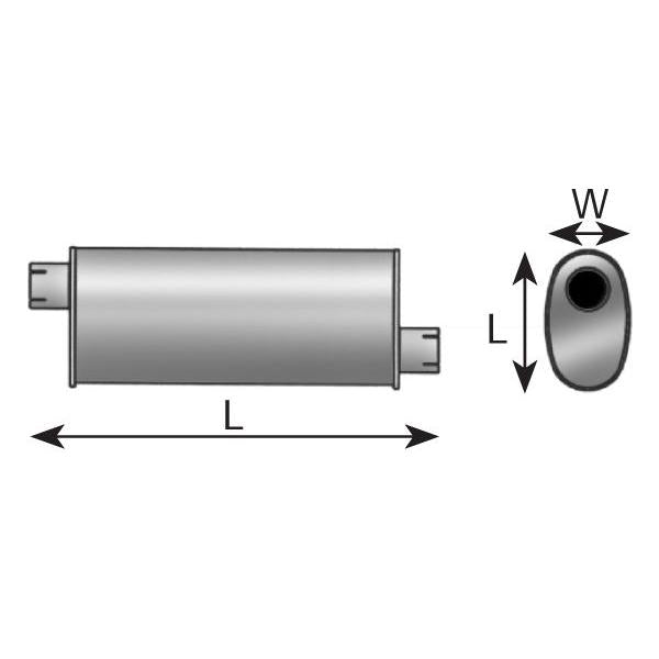 DINEX DIN49368 Centre/Rear Muffler