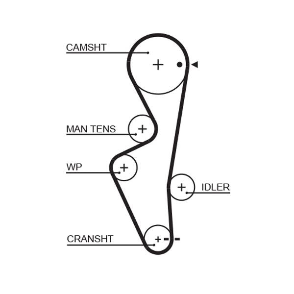 GATES GAT5430XS Timing Belt