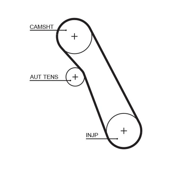 GATES GAT5541XS Timing Belt