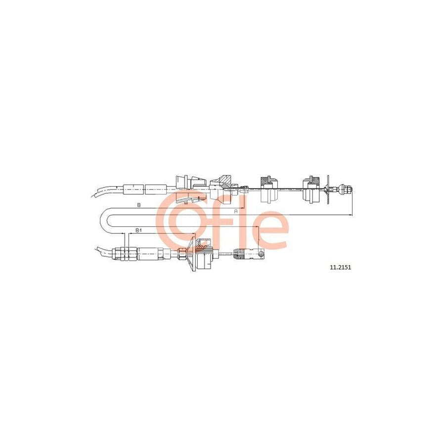 Cofle 92.11.2151 Clutch Cable for Citroen Xsara