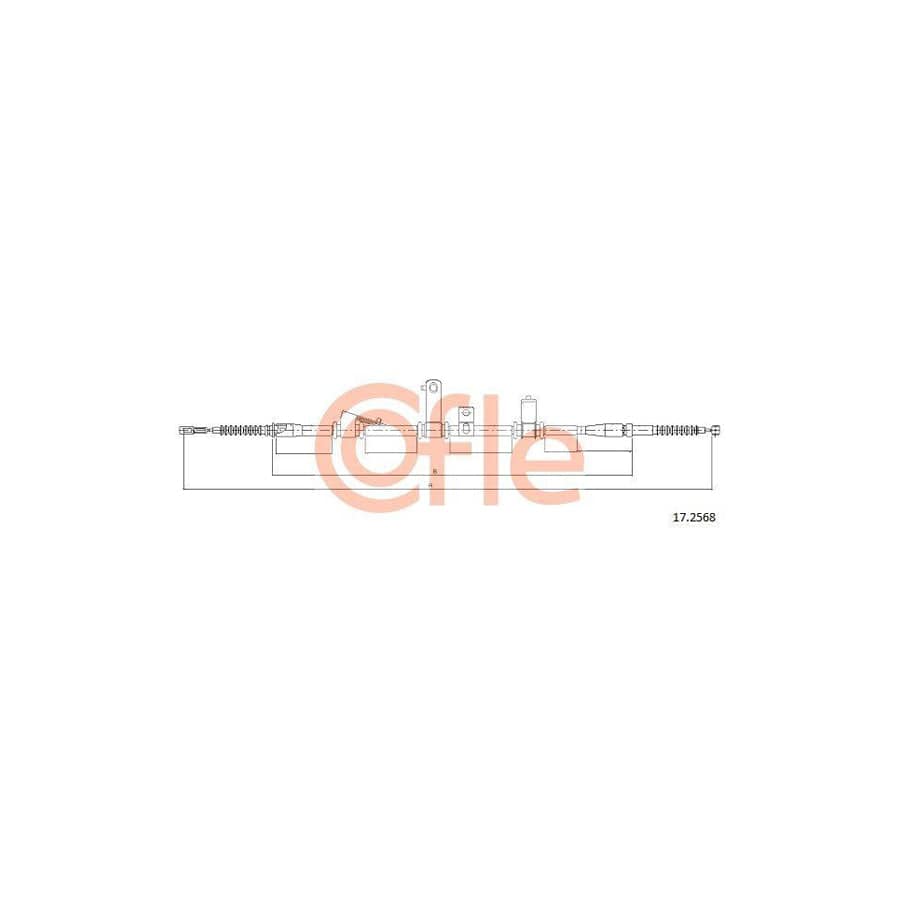 Cofle 92.17.2568 Hand Brake Cable for Hyundai Santa Fe II (CM)