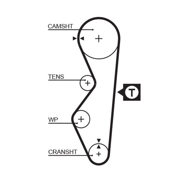 GATES GAT5124 Timing Belt