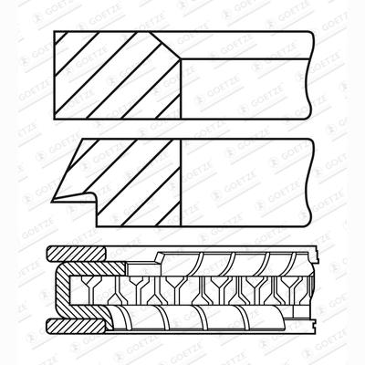 GOETZE 08-446007-00 Piston Ring Kit