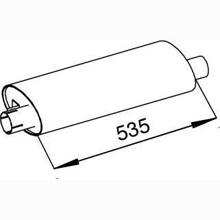 DINEX DIN51310 Centre/Rear Muffler