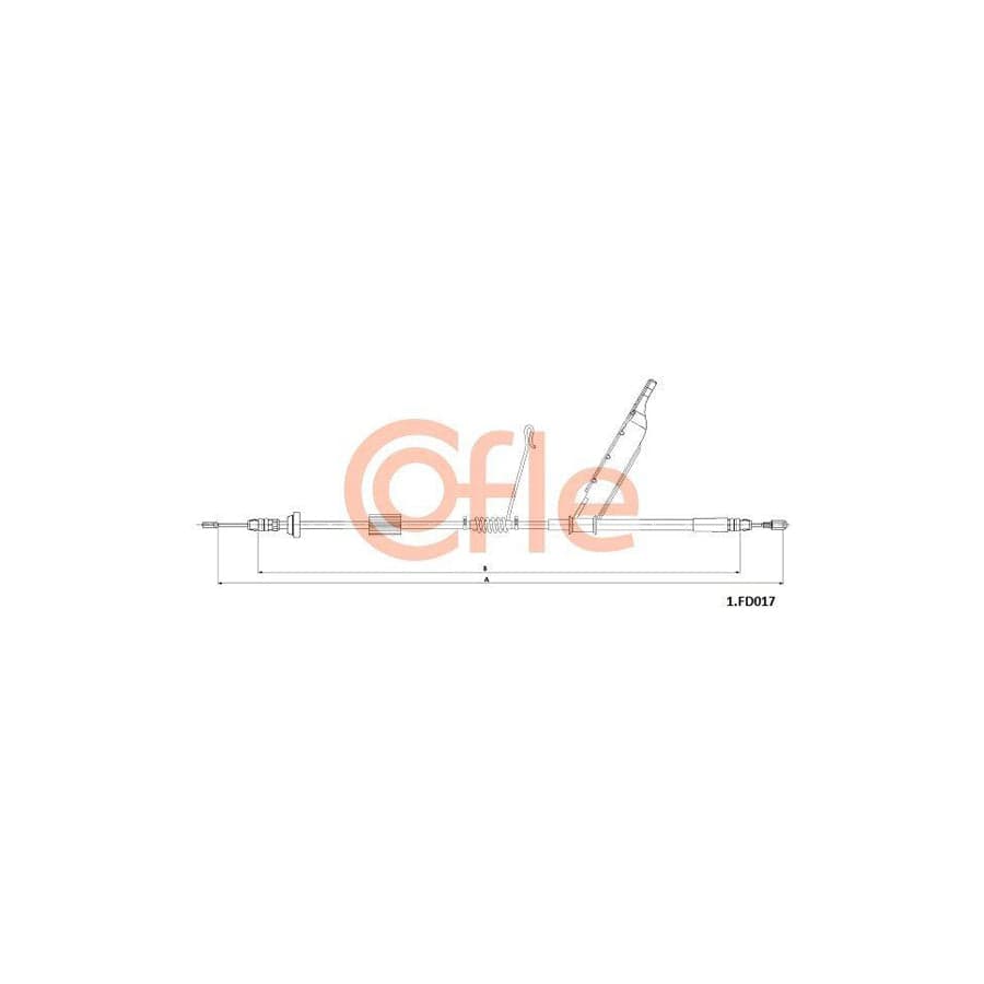 Cofle 1.Fd017 Hand Brake Cable for Ford Transit Custom V362 Minibus (F3)