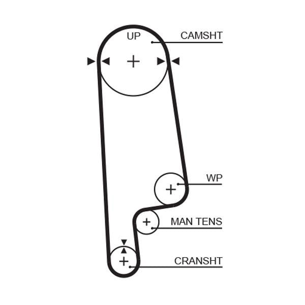GATES GAT5236XS Timing Belt