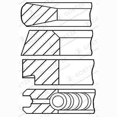 GOETZE 08-274800-10 Piston Ring Kit