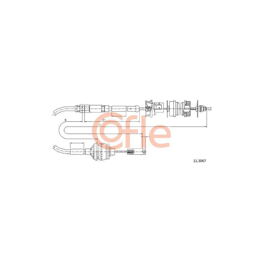 Cofle 11.3067 Clutch Cable for Peugeot 406