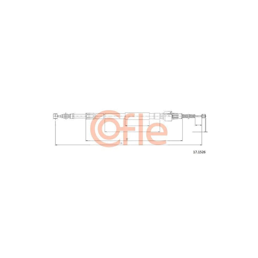 Cofle 92.17.1526 Hand Brake Cable for Toyota Previa / Estima I (Xr10, Xr20)