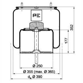 PETERS 084.020-71 Air Suspension Bellow
