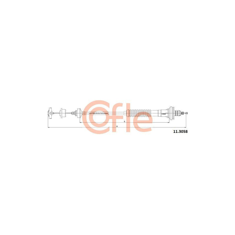 Cofle 92.11.3058 Clutch Cable for Peugeot 206