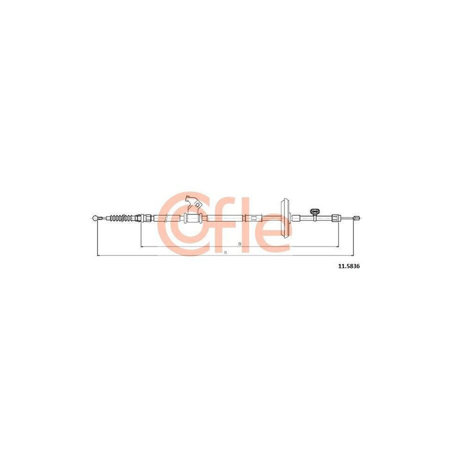 Cofle 11.5836 Hand Brake Cable for Chevrolet Cruze