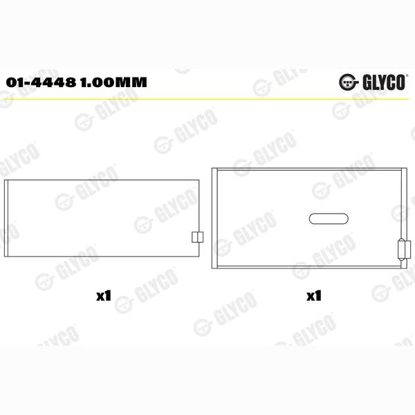 GLYCO 01-44481.00MM Connecting Rod Bearing