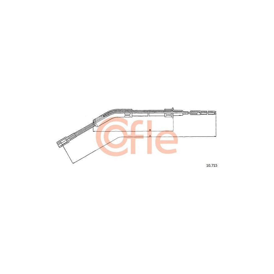 Cofle 10.715 Hand Brake Cable for VW Beetle Type 1