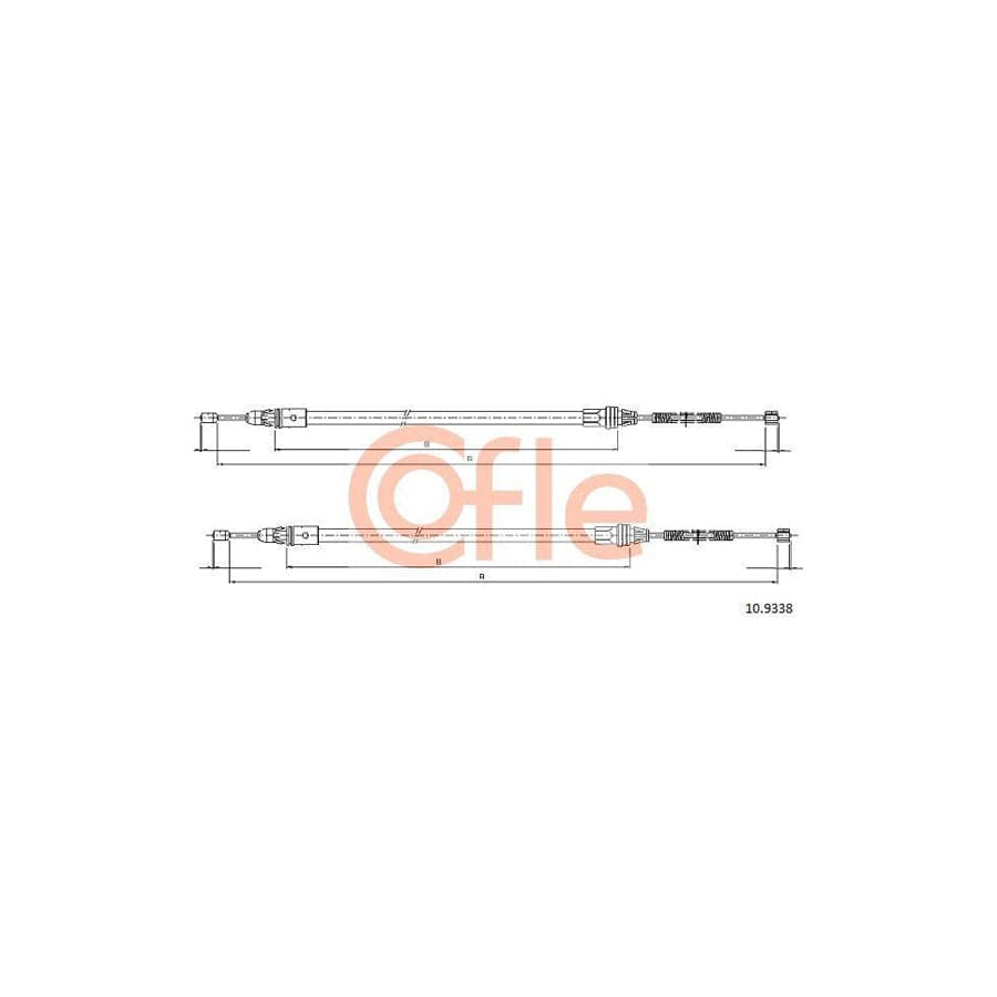 Cofle 92.10.9338 Hand Brake Cable for Smart Roadster