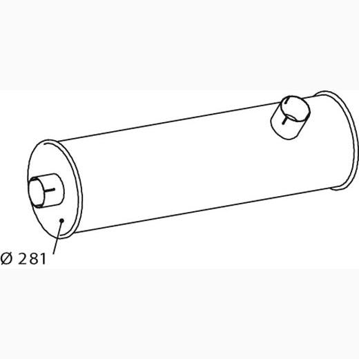 DINEX DIN64446 Centre/Rear Muffler