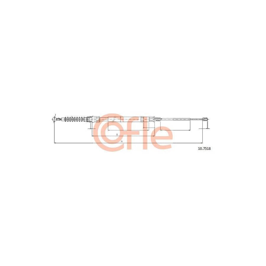 Cofle 92.10.7518 Hand Brake Cable