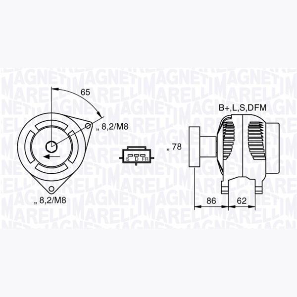 MAGNETI MARELLI 063731475010 Alternator