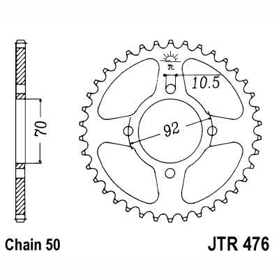 JT JTR476,43 Chain Sprocket