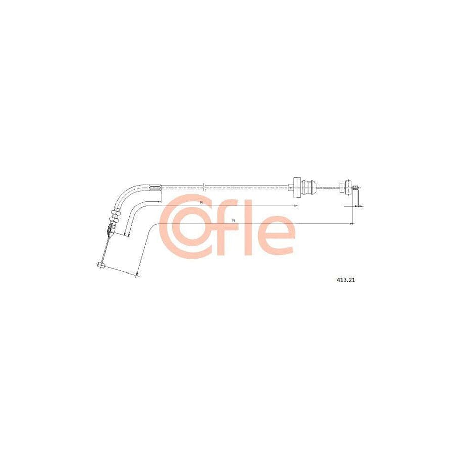 Cofle 92.413.21 Throttle Cable for Fiat Punto