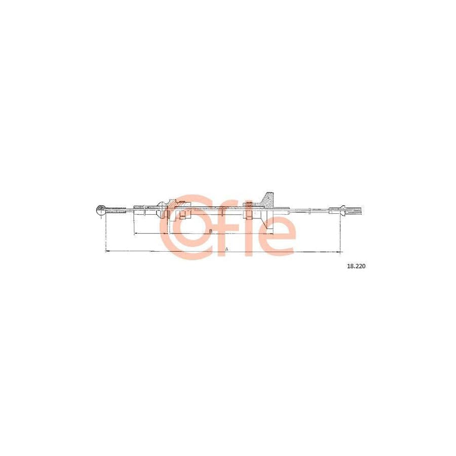 Cofle 92.18.220 Clutch Cable for Chrysler Voyager