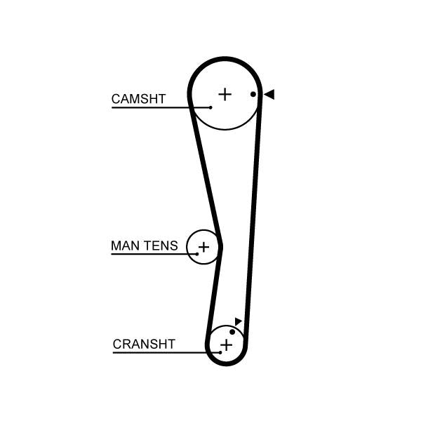 GATES GAT5687XS Timing Belt
