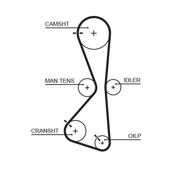 GATES GATT332RB Timing Belt