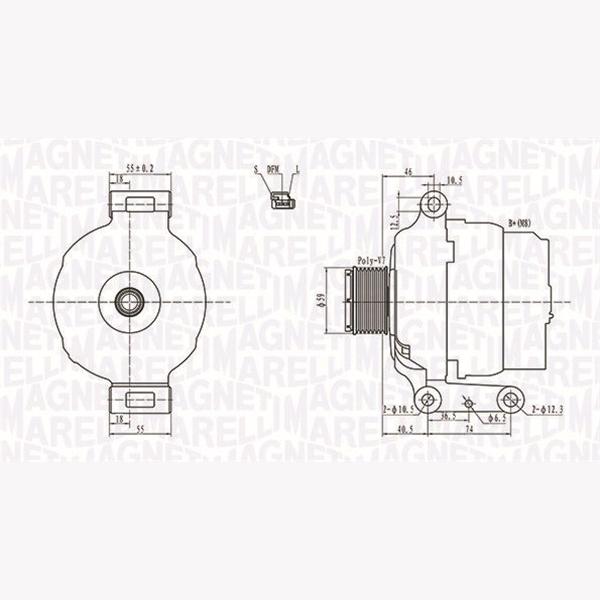 MAGNETI MARELLI 063731779010 Alternator