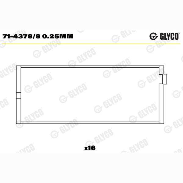 GLYCO 71-4378/80.25MM Connecting Rod Bearing