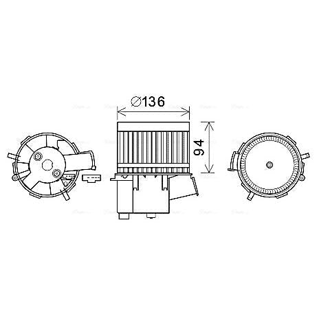 AVA COOLING FT8435AVA Interior Blower Electric Motor