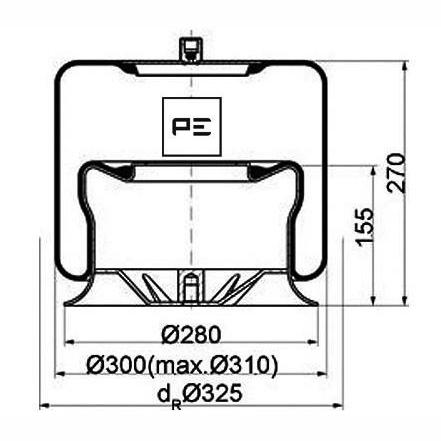 PETERS 084.111-75 Air Suspension Bellow