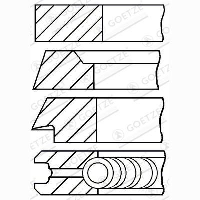 GOETZE 08-214809-10 Piston Ring Kit