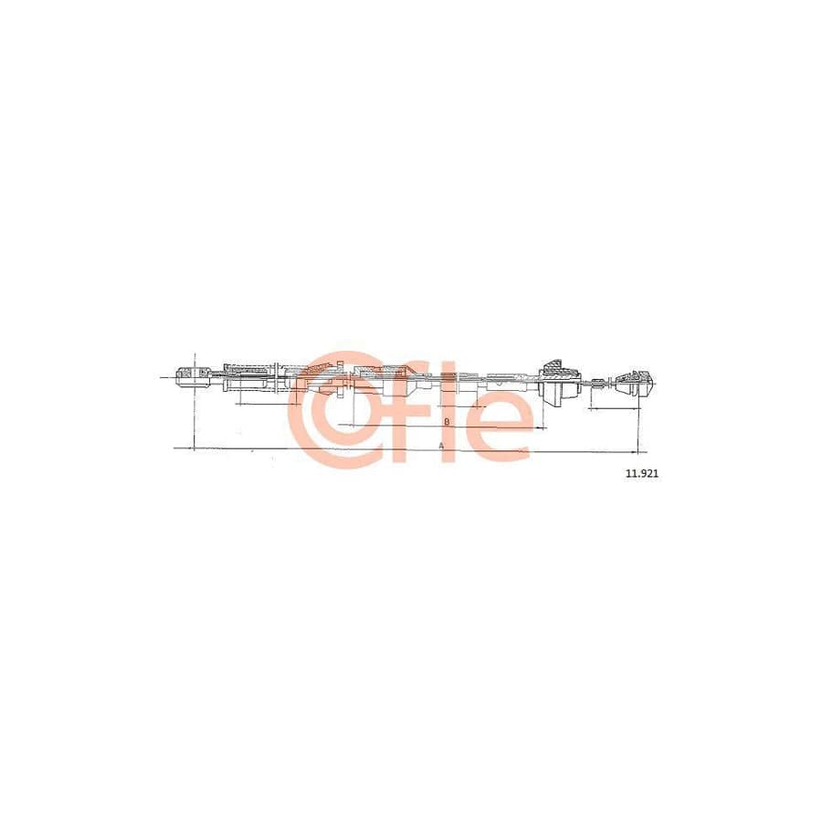 Cofle 92.11.921 Throttle Cable for Ford Fiesta Mk2 Hatchback (Fbd)
