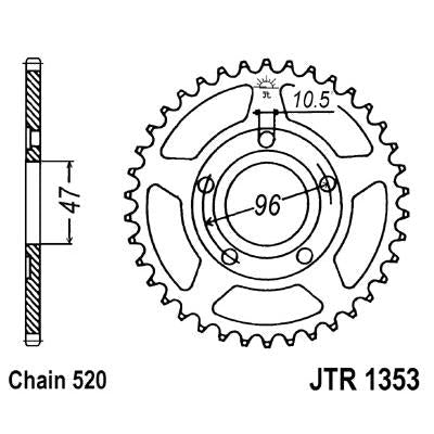 JT JTR1353,40 Chain Sprocket