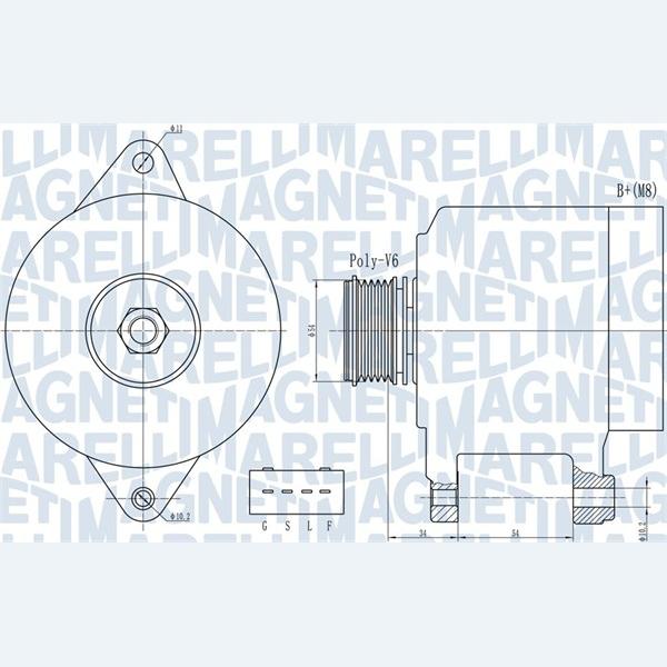MAGNETI MARELLI 063732013010 Alternator