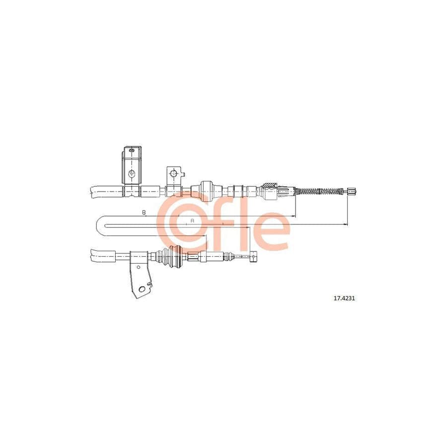 Cofle 17.4231 Hand Brake Cable for Honda Cr-V I (Rd)