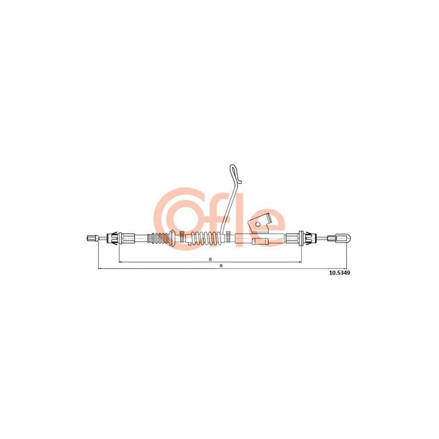 Cofle 10.5349 Hand Brake Cable for Ford Transit Custom
