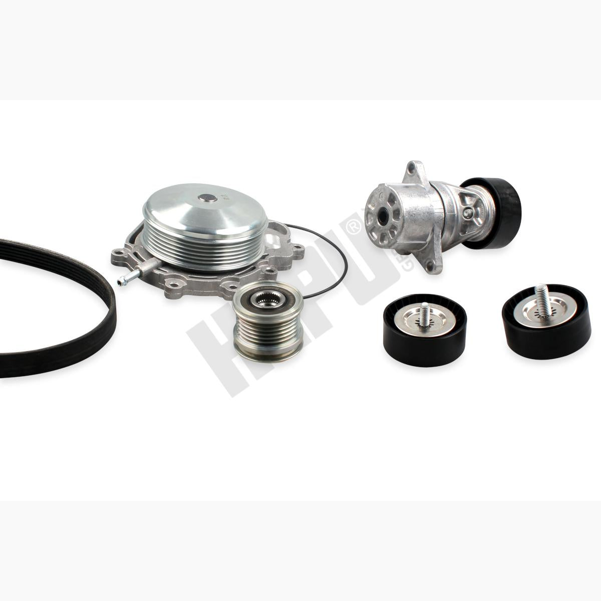 HEPU PK15130A Water Pump + V-Ribbed Belt Kit