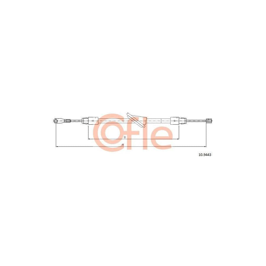 Cofle 92.10.9443 Hand Brake Cable Suitable for Mercedes-Benz E-Class