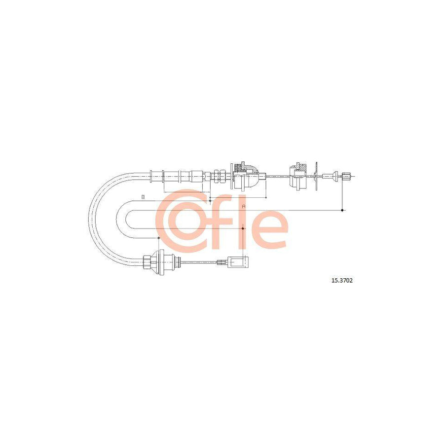Cofle 15.3702 Clutch Cable for Fiat Ducato II Minibus (230)