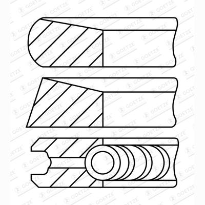 GOETZE 08-448605-00 Piston Ring Kit