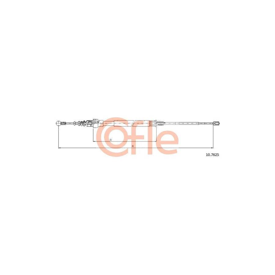 Cofle 10.7625 Hand Brake Cable for VW Touran