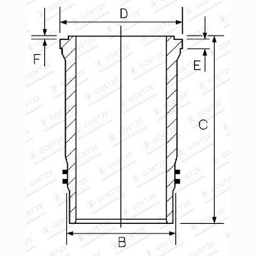 GOETZE 15-480070-00 Cylinder Liner
