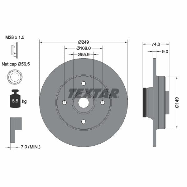 AUTOFREN SEINSA D7-296C Brake Caliper Guide Sleeve Kit