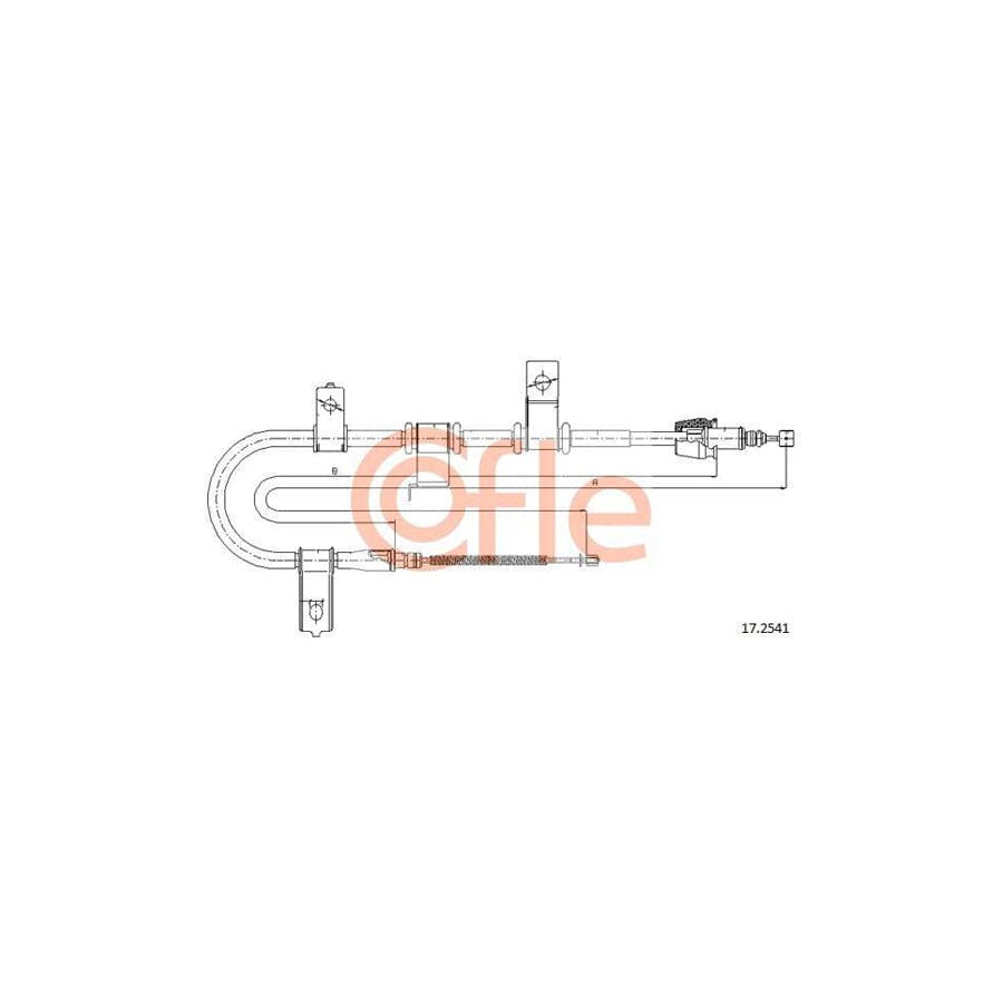 Cofle 92.17.2541 Hand Brake Cable for Hyundai Getz (Tb)