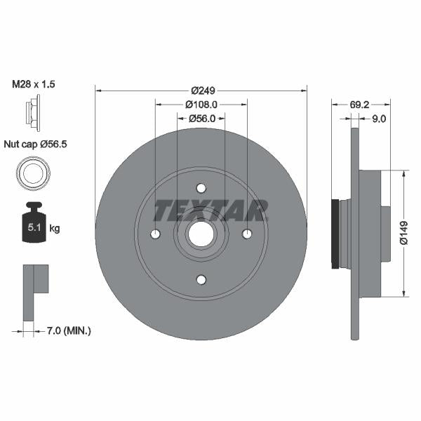 AUTOFREN SEINSA D7-086C Brake Caliper Guide Sleeve Kit