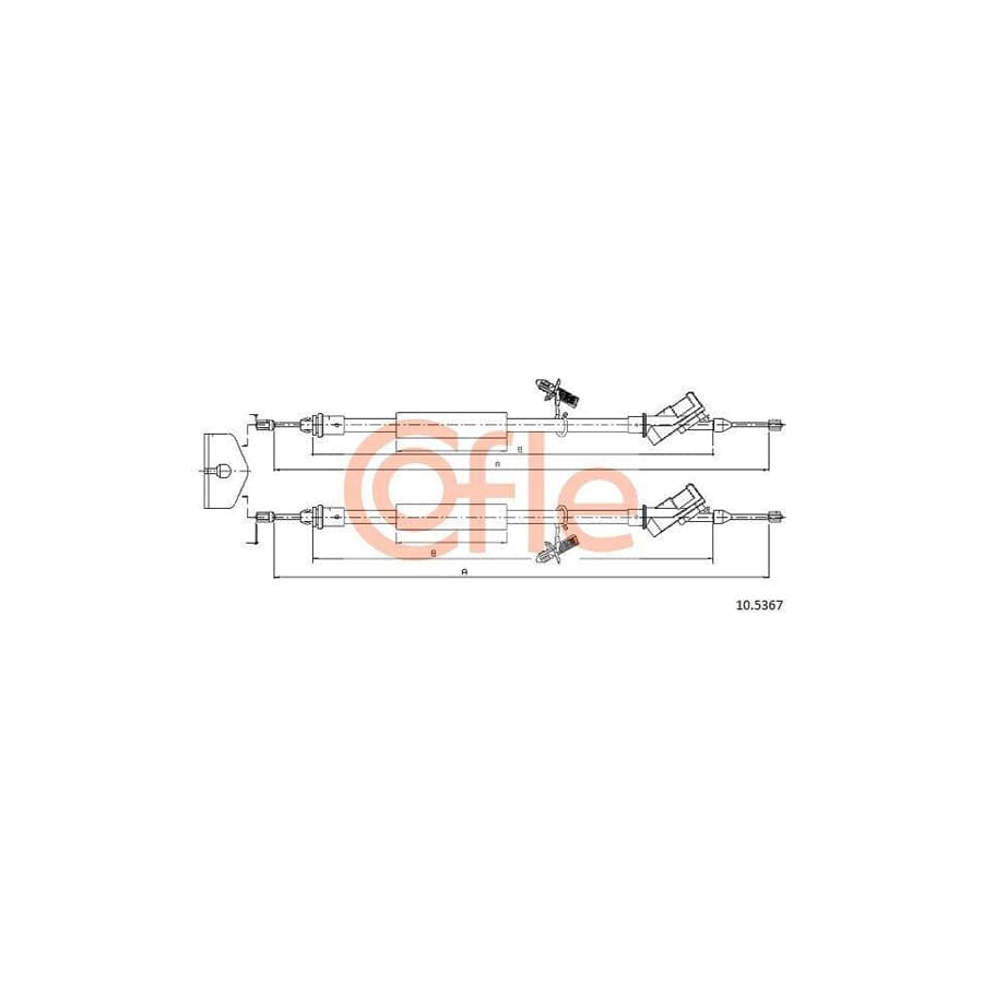 Cofle 10.5367 Hand Brake Cable for Ford Focus